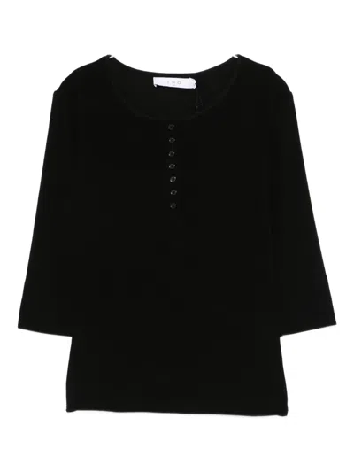 Iro Rosaria Polo Top In Black