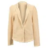 Iro Rosia Tweed Knit Jacket In Beige Cotton In Beige