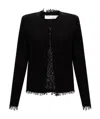 Iro Shavani Collarless Casual Jacket In Black