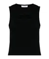 Iro Round Neck Hollowed-out Vest In Black