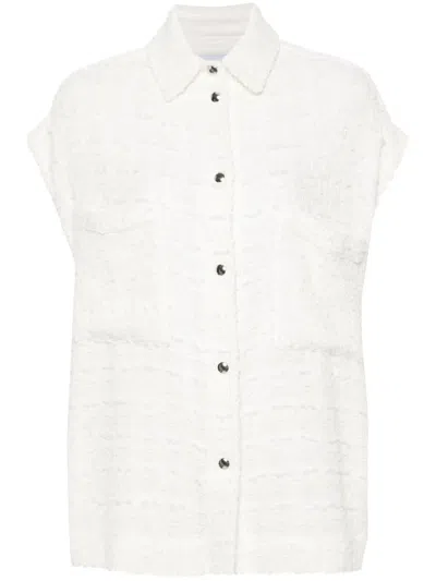 Iro Rua Bouclé Gilet In White