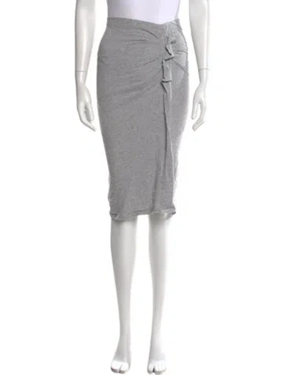 Pre-owned Iro Ruffle Embellishment Knee-length Skirt In Gray