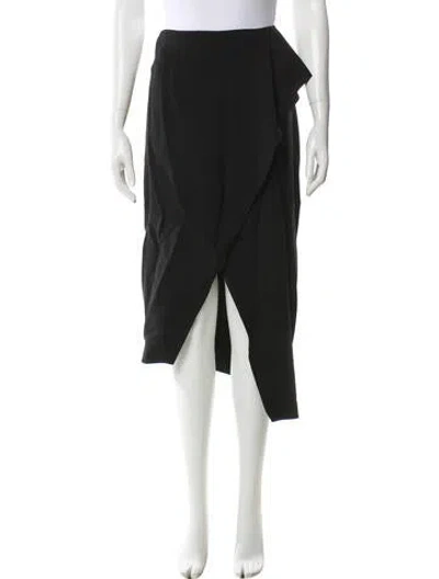 Pre-owned Iro Ruffle Embellishment Midi Length Skirt In Black