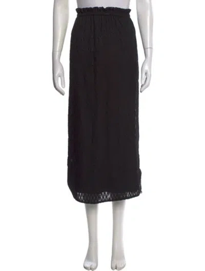 Pre-owned Iro Ruffle Embellishment Midi Length Skirt In Black