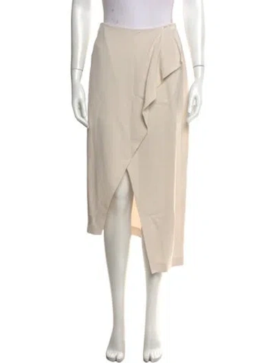 Pre-owned Iro Ruffle Embellishment Midi Length Skirt In Neutral