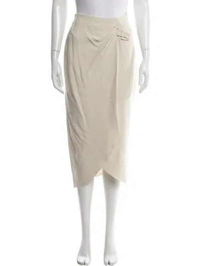 Pre-owned Iro Ruffle Embellishment Midi Length Skirt In Neutral