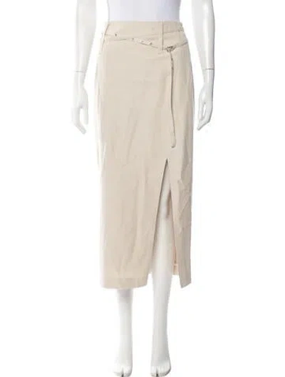 Pre-owned Iro Ruffle Embellishment Midi Length Skirt In Neutrals