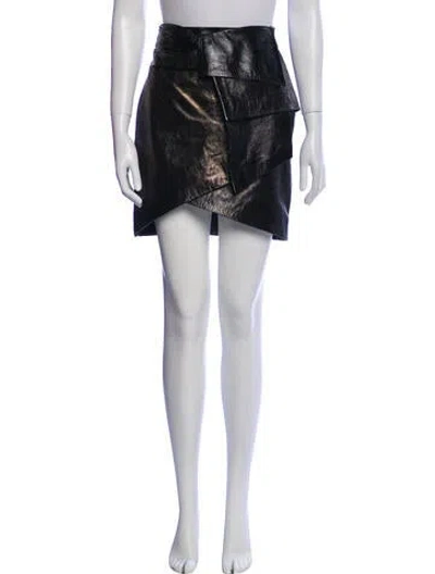 Pre-owned Iro Ruffle Embellishment Mini Skirt In Black