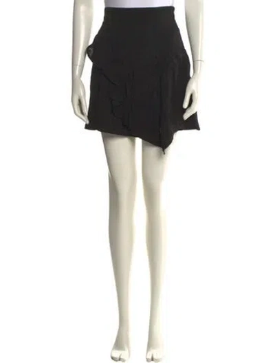 Pre-owned Iro Ruffle Embellishment Mini Skirt In Black