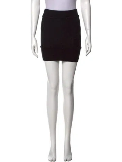 Pre-owned Iro Ruffle Embellishment Mini Skirt In Black