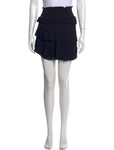 Pre-owned Iro Ruffle Embellishment Mini Skirt In Black