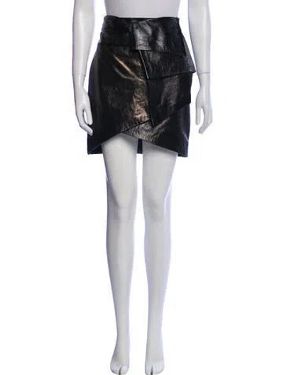 Pre-owned Iro Ruffle Embellishment Mini Skirt In Black