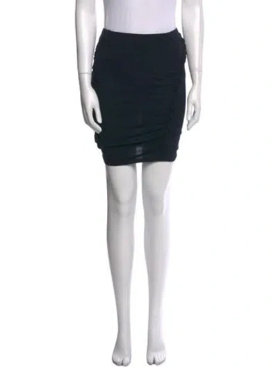 Pre-owned Iro Ruffle Embellishment Mini Skirt In Blue