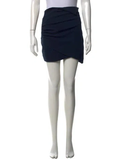 Pre-owned Iro Ruffle Embellishment Mini Skirt In Blue