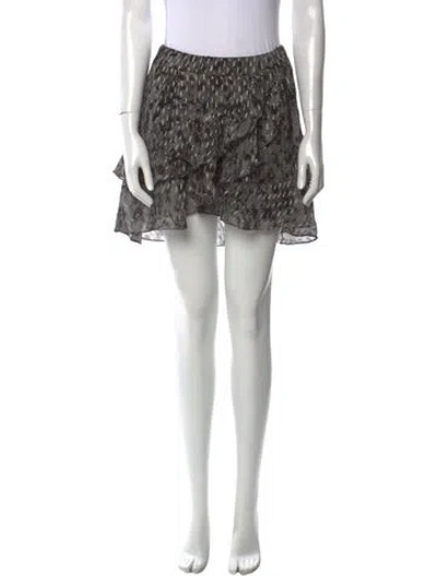 Pre-owned Iro Ruffle Embellishment Mini Skirt In Gray