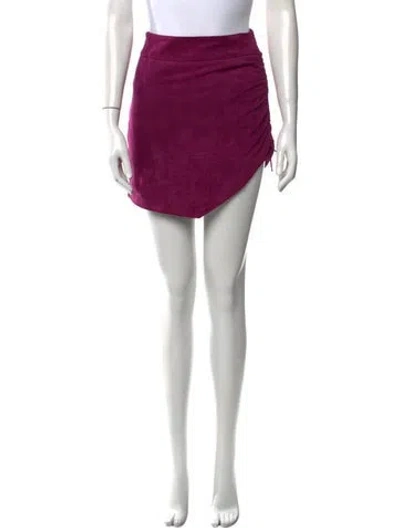 Pre-owned Iro Ruffle Embellishment Mini Skirt In Purple