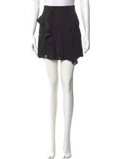 Pre-owned Iro Ruffle Embellishment Mini Skirt W/ Tags In Black