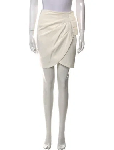Pre-owned Iro Ruffle Embellishment Mini Skirt In White