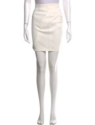 Pre-owned Iro Ruffle Embellishment Mini Skirt In White