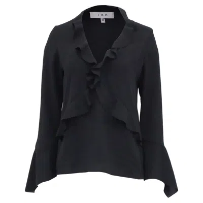Iro Ruffle Top In Black Polyester