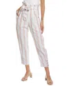 Iro Rula Striped-leg Trousers In White
