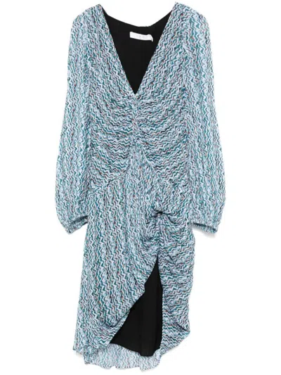 Iro Ruline Short Dress In Clear Blue