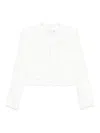 Iro Tweed Cropped Jacket Frayed Edges In White