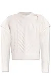 Iro Saleno Cableknit Sweater In Bianco