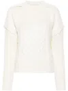 Iro Saleno Cableknit Sweater In White