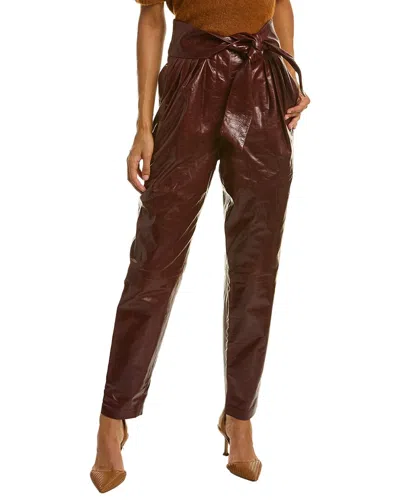 Iro Salil Leather Pant In Red