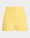 Iro Salma Tailored Tweed Shorts In Yellow