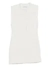 Iro Mini Dress With Round Neck And Frayed Edges In White