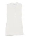 Iro Mini Dress With Round Neck And Frayed Edges In White