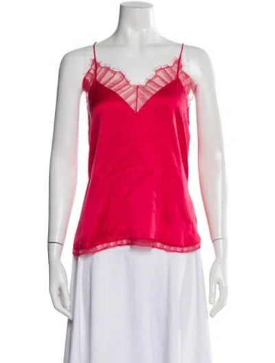 Pre-owned Iro Satin Lace Pattern Nightgown In Red