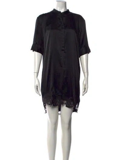 Pre-owned Iro Satin Mini Dress In Black