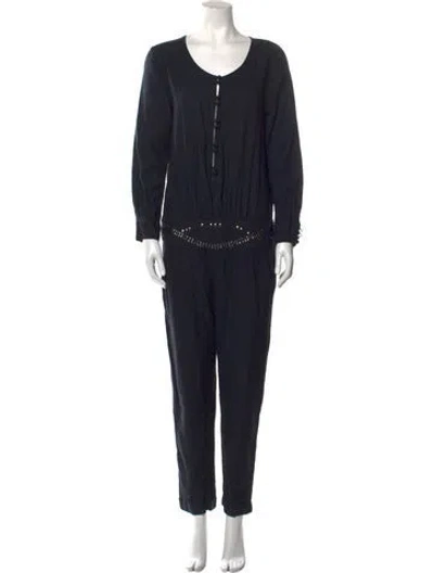 Pre-owned Iro Scoop Neck Jumpsuit In Blue