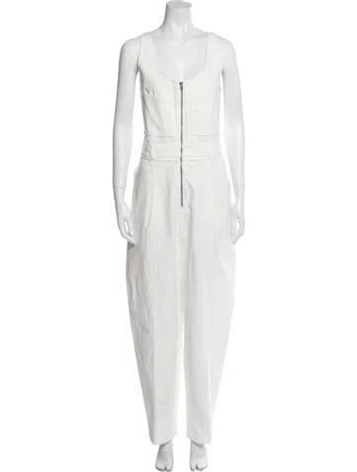 Pre-owned Iro Scoop Neck Jumpsuit W/ Tags In White