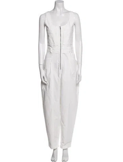Pre-owned Iro Scoop Neck Jumpsuit In White