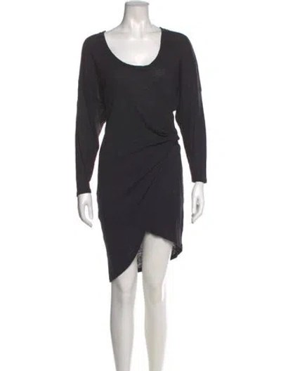 Pre-owned Iro Scoop Neck Knee-length Dress W/ Tags In Gray