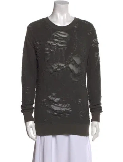 Pre-owned Iro Scoop Neck Long Sleeve Sweatshirt In Gray