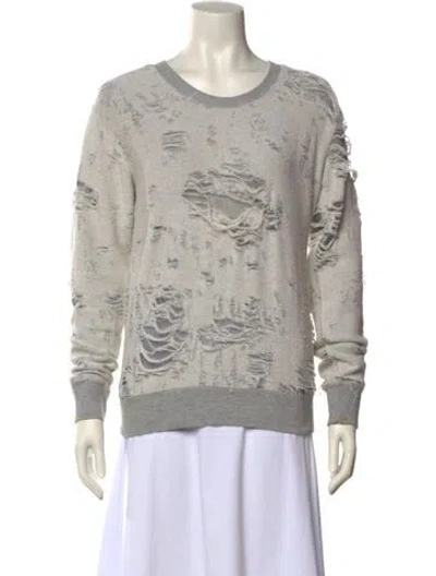 Pre-owned Iro Scoop Neck Long Sleeve Sweatshirt In Gray