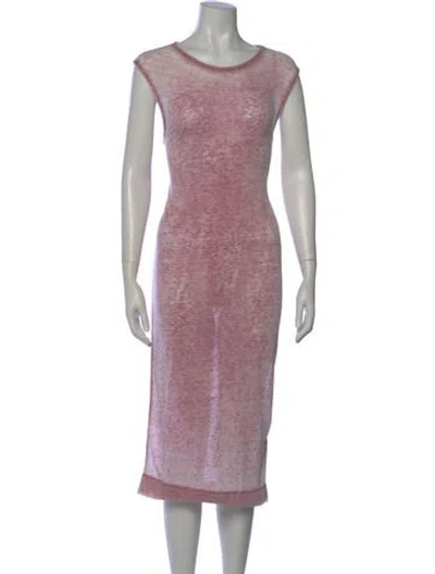 Pre-owned Iro Scoop Neck Midi Length Dress In Purple