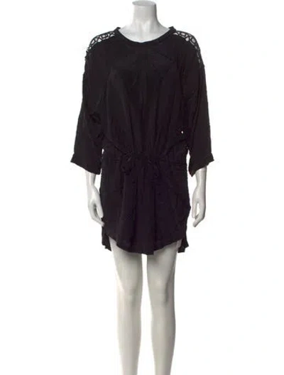 Pre-owned Iro Scoop Neck Mini Dress In Black