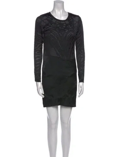 Pre-owned Iro Scoop Neck Mini Dress In Black