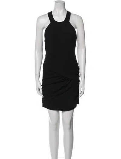 Pre-owned Iro Scoop Neck Mini Dress In Black