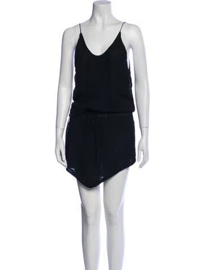 Pre-owned Iro Scoop Neck Mini Dress In Black