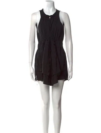Pre-owned Iro Scoop Neck Mini Dress In Black