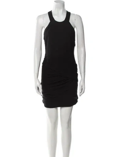 Pre-owned Iro Scoop Neck Mini Dress In Black