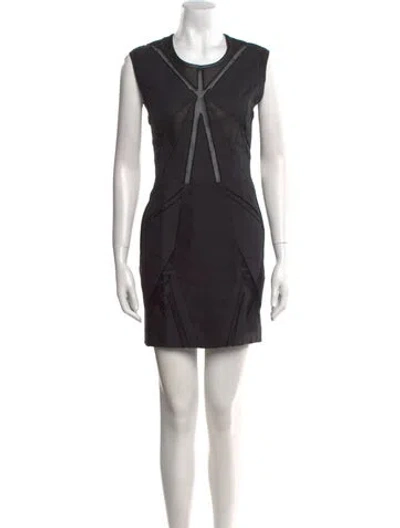 Pre-owned Iro Scoop Neck Mini Dress In Black