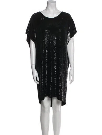 Pre-owned Iro Scoop Neck Mini Dress In Black